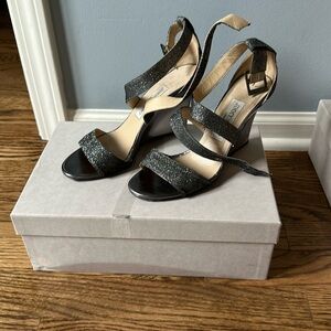Jimmy choo silver wedges